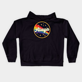 Alaya // Rainbow In Space Vintage Style Kids Hoodie